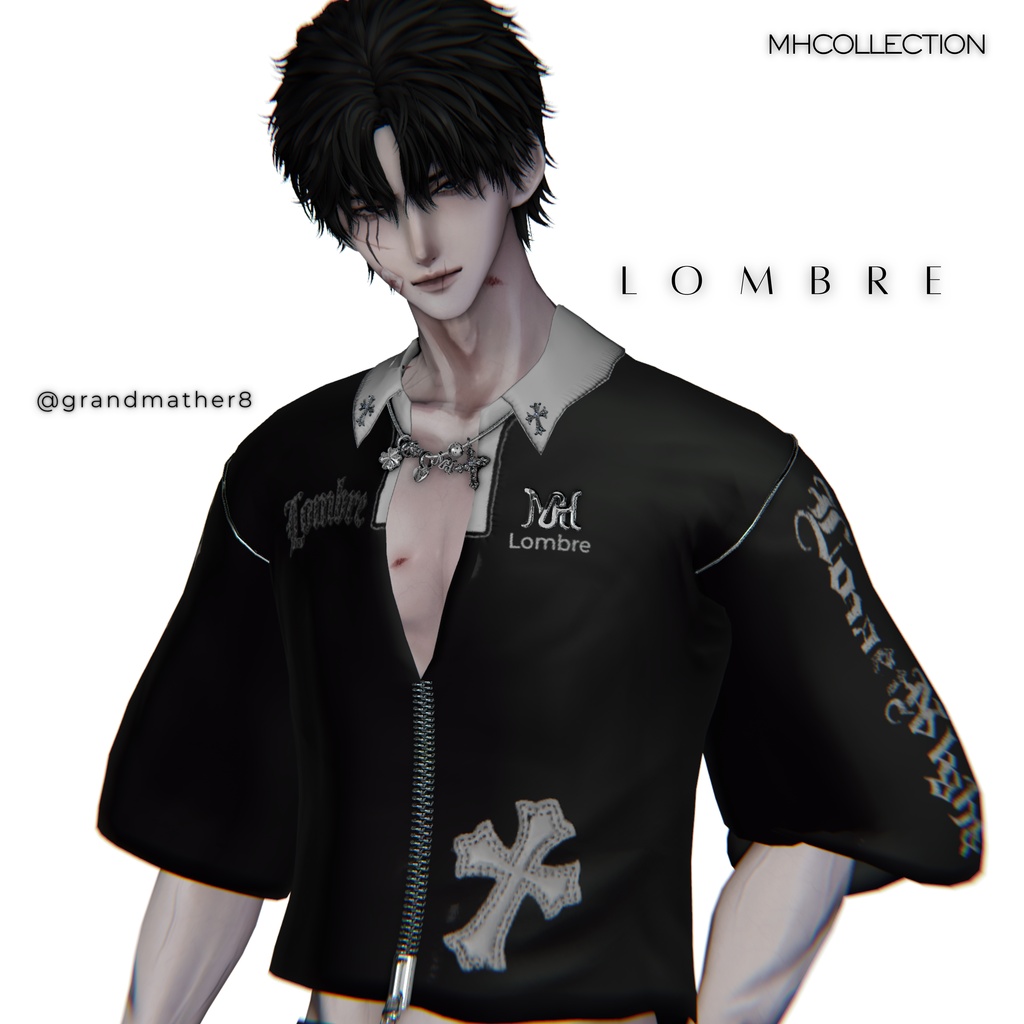 【VRC想定/16アバター対応】【MA対応】MH Lombre tops+necklace