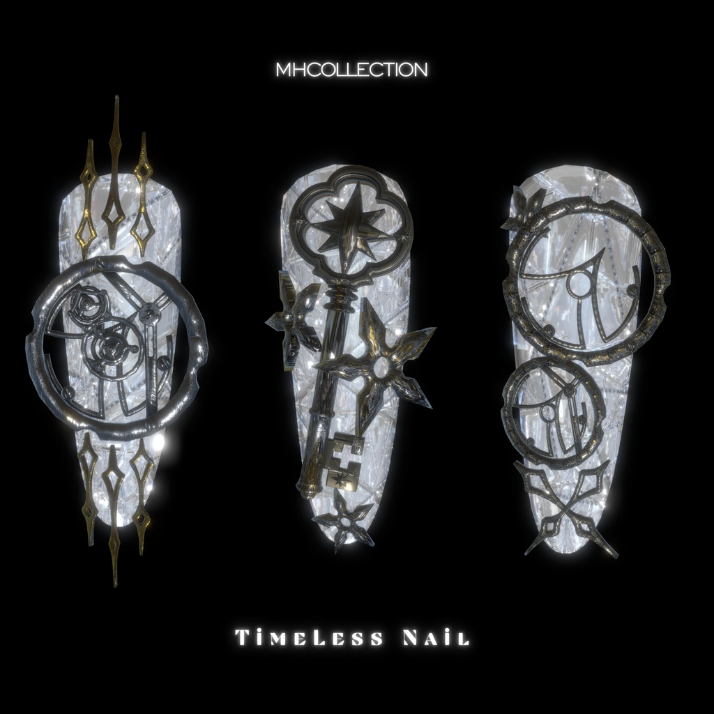 【VRC想定/20アバター対応】【MA対応】MH TimeLess Nail