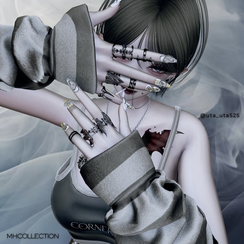 【VRC想定/20アバター対応】【MA対応】MH TimeLess Nail