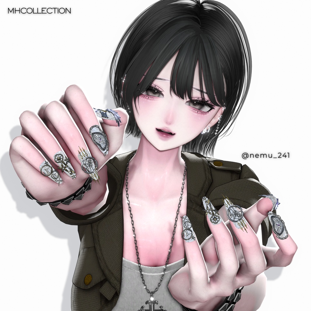 【VRC想定/20アバター対応】【MA対応】MH TimeLess Nail