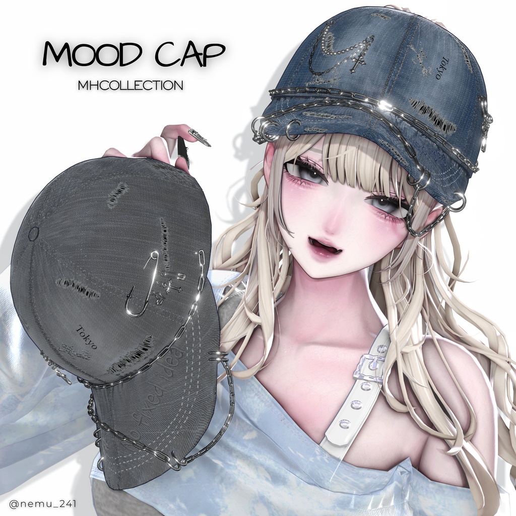 【VRC想定/MA対応】MH Mood cap (帽子)