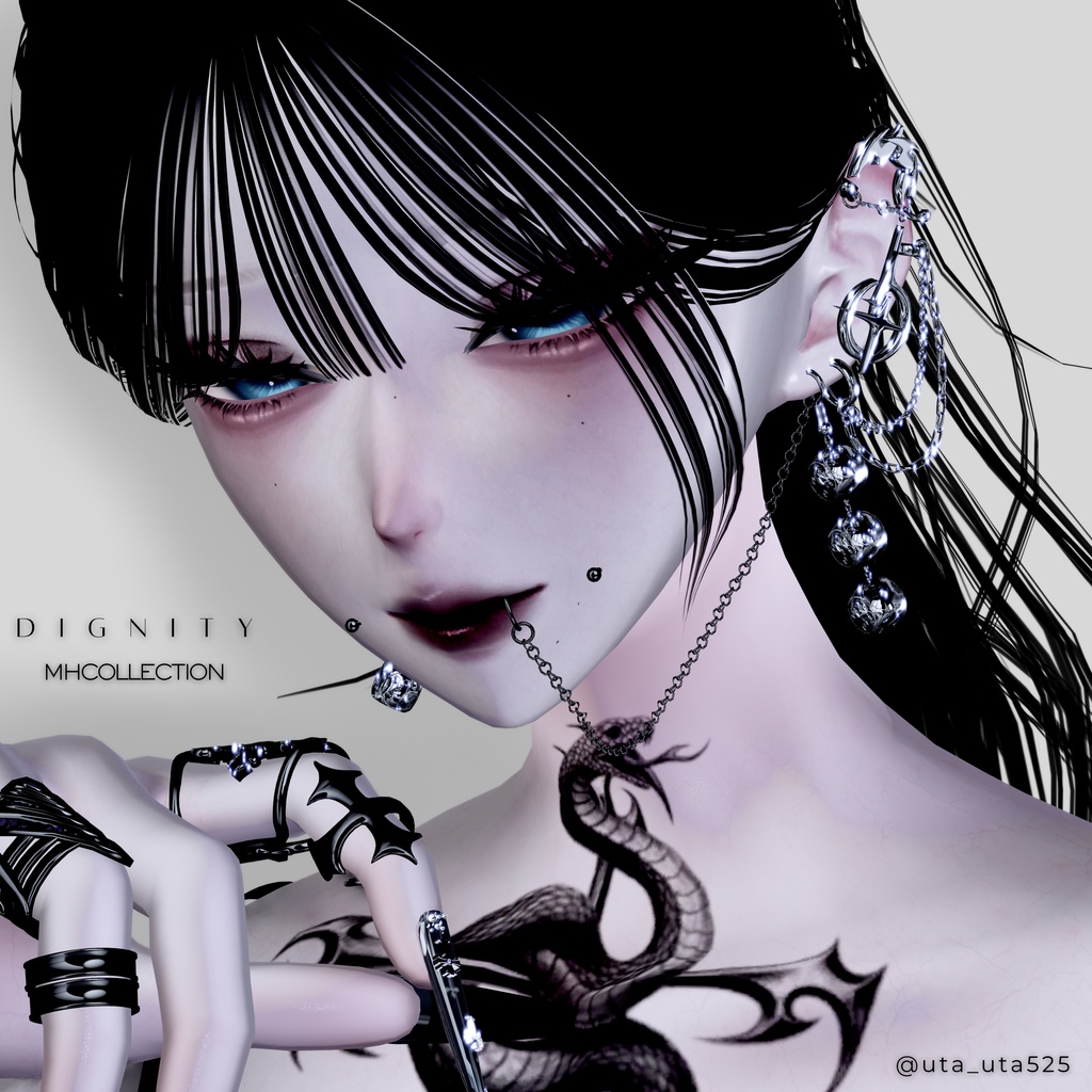 【VRC想定/20アバター対応】【MA対応】MH Dignity Earring