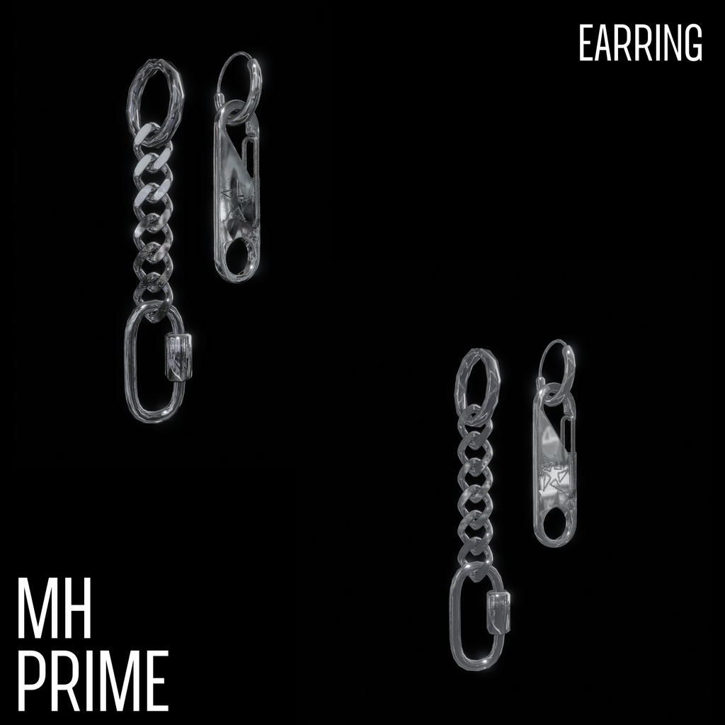 【VRC想定/20アバター対応】【MA対応】MH prime Necklace+Earring