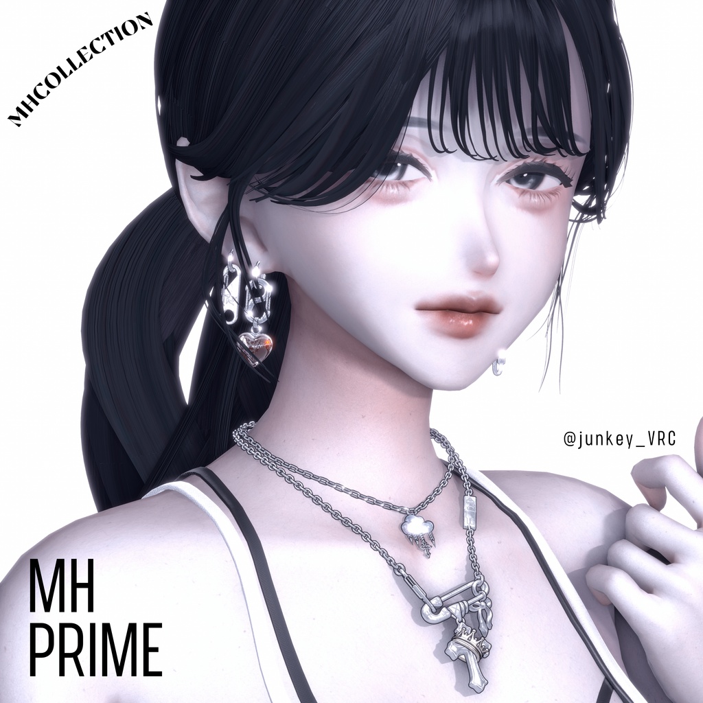 【VRC想定/20アバター対応】【MA対応】MH prime Necklace+Earring