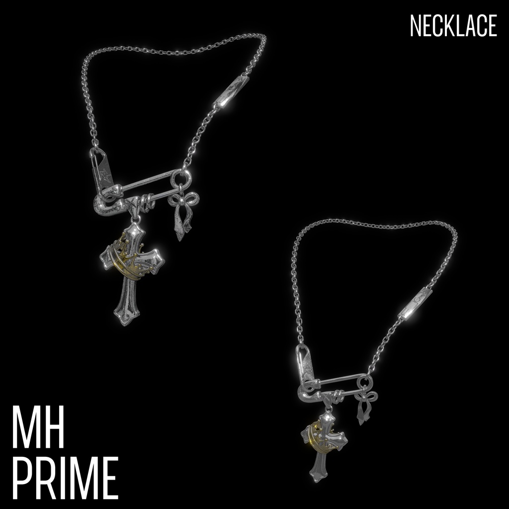 【VRC想定/20アバター対応】【MA対応】MH prime Necklace+Earring