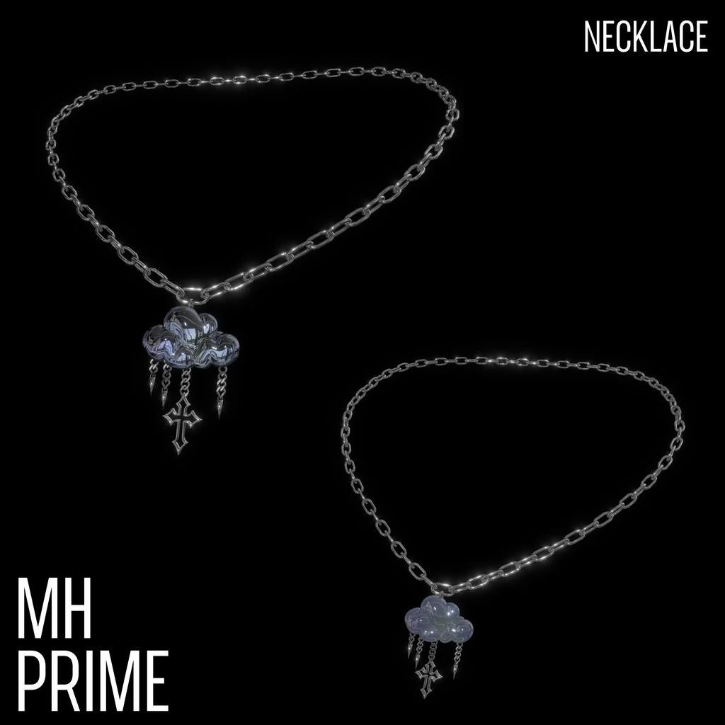 【VRC想定/20アバター対応】【MA対応】MH prime Necklace+Earring