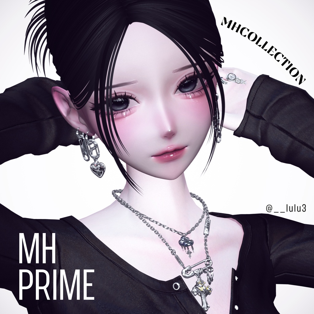 【VRC想定/20アバター対応】【MA対応】MH prime Necklace+Earring