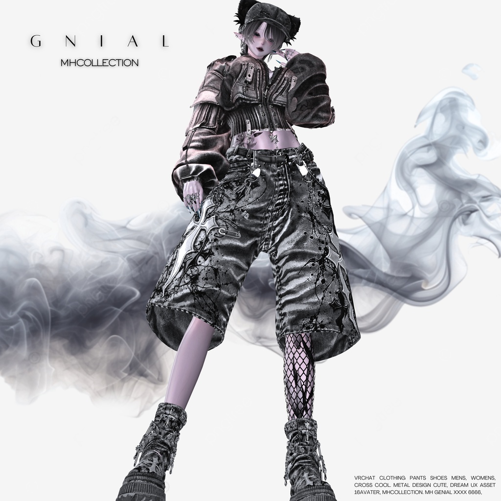 【VRC想定/16アバター対応】【MA対応】MH Gnial pants+shoes