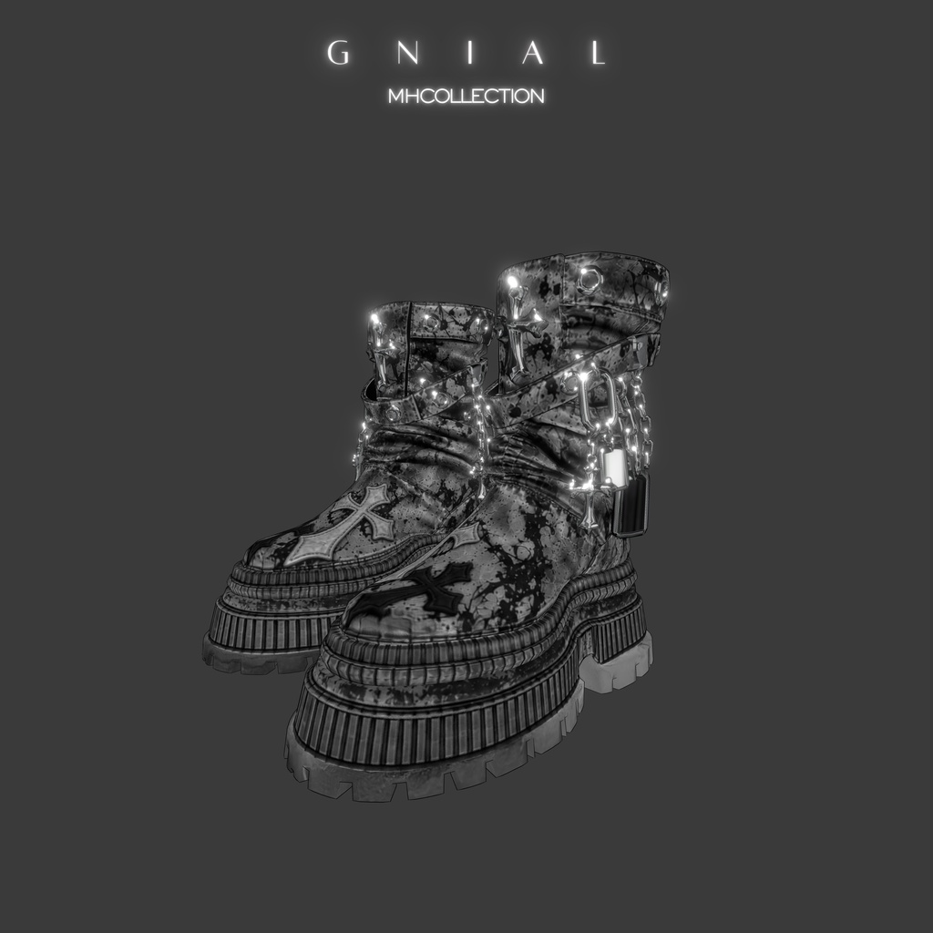 【VRC想定/16アバター対応】【MA対応】MH Gnial pants+shoes