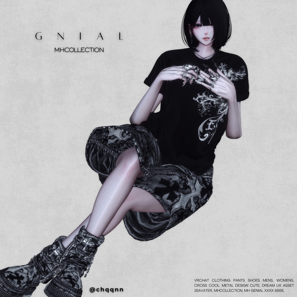 【VRC想定/16アバター対応】【MA対応】MH Gnial pants+shoes