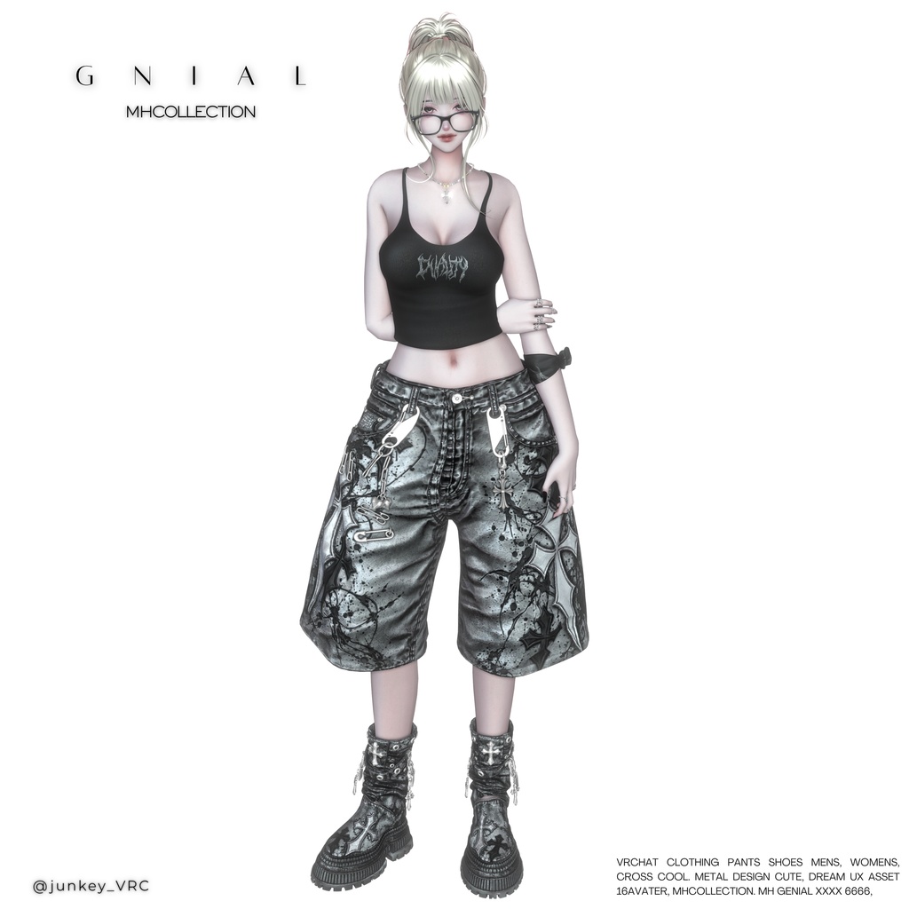 【VRC想定/16アバター対応】【MA対応】MH Gnial pants+shoes