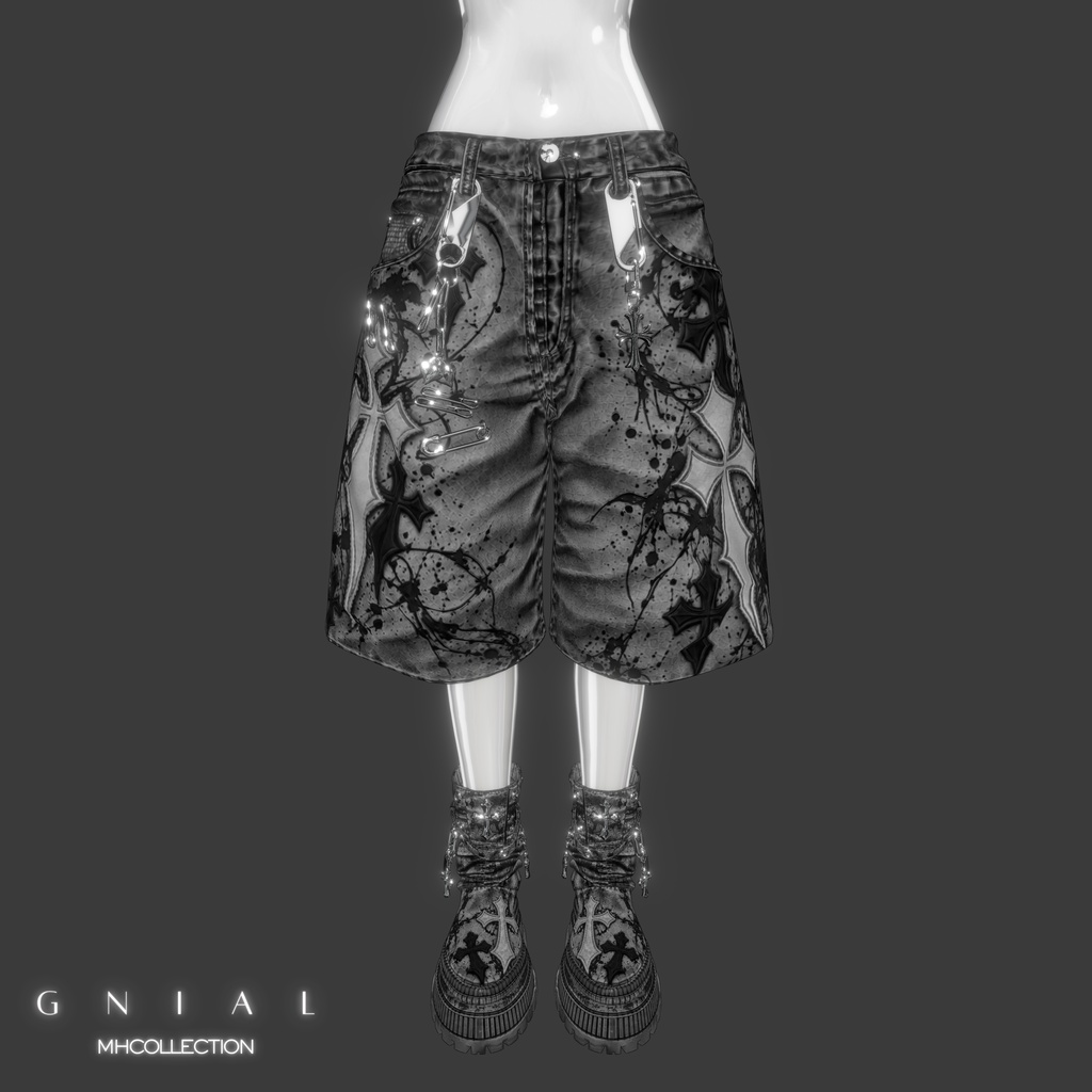 【VRC想定/16アバター対応】【MA対応】MH Gnial pants+shoes