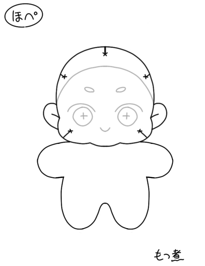 ほぺまる型紙セット 作り方付き