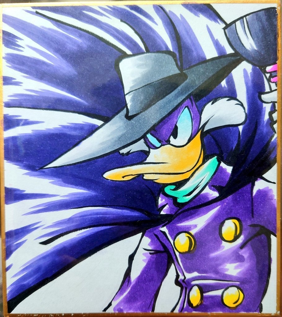 Illustration color paper DarkwingDuck 