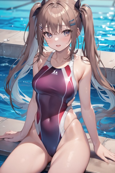 二次元　競泳水着 2023.08 ハイレグ競泳水着 124枚 - miyanomori - BOOTH