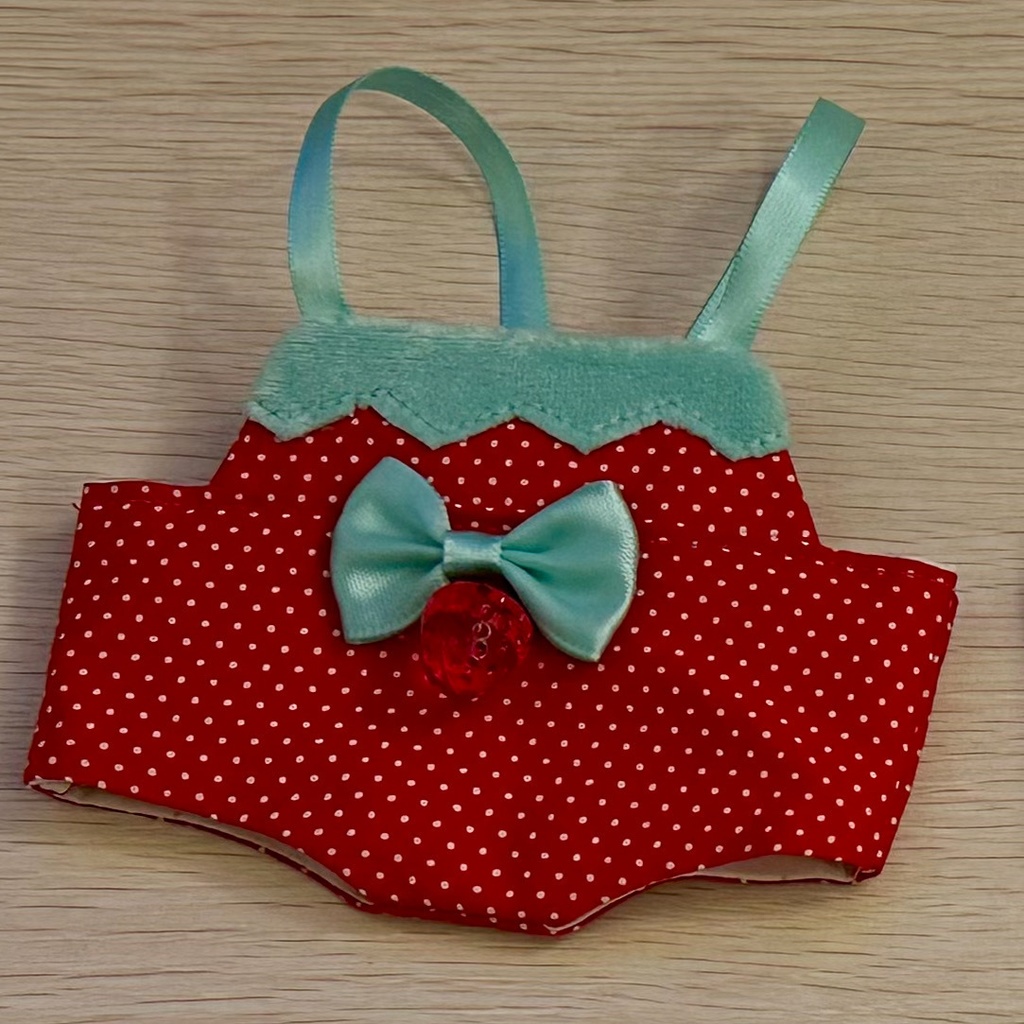 いちごサロペット(赤・クリアチャーム)