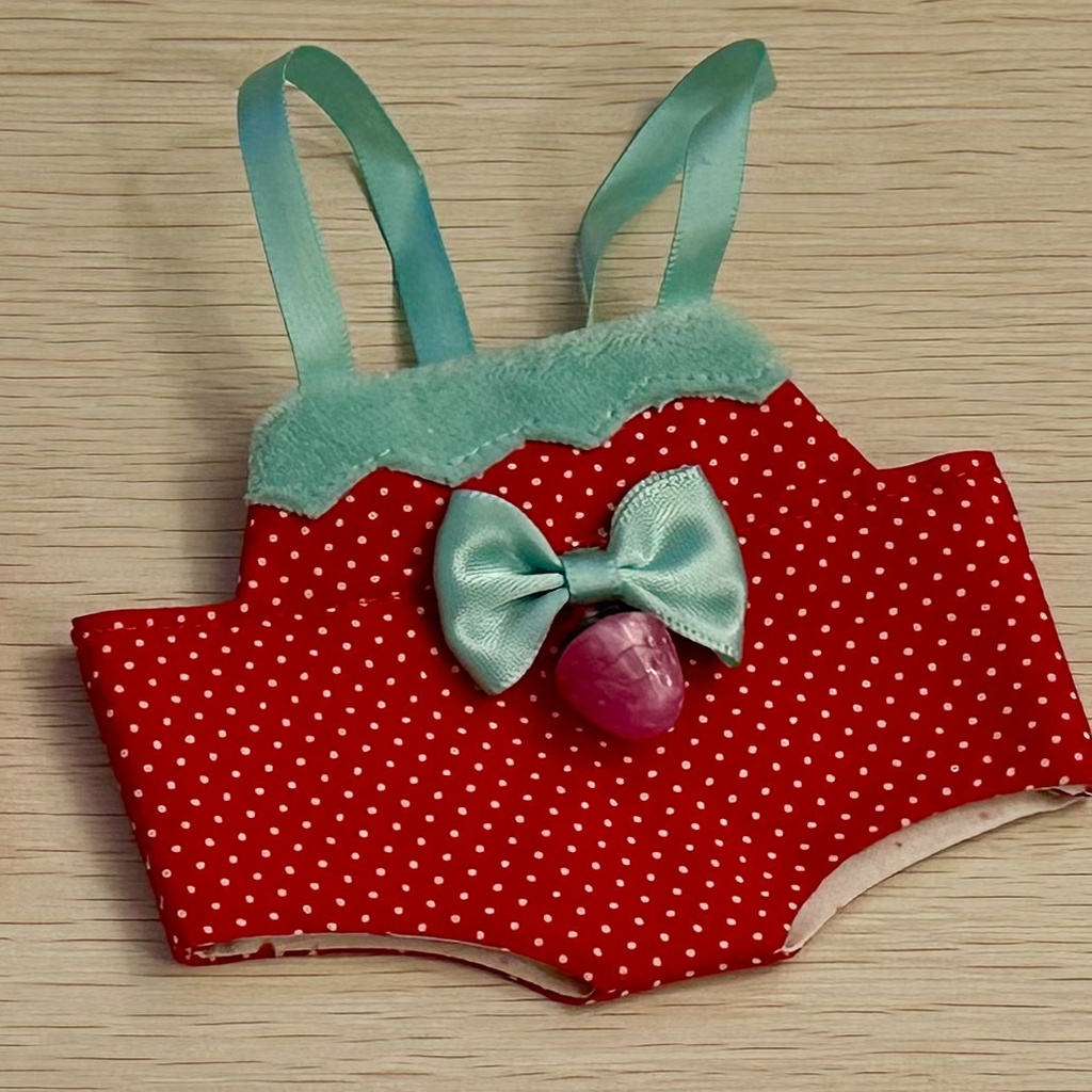 いちごサロペット(赤・パールチャーム②)