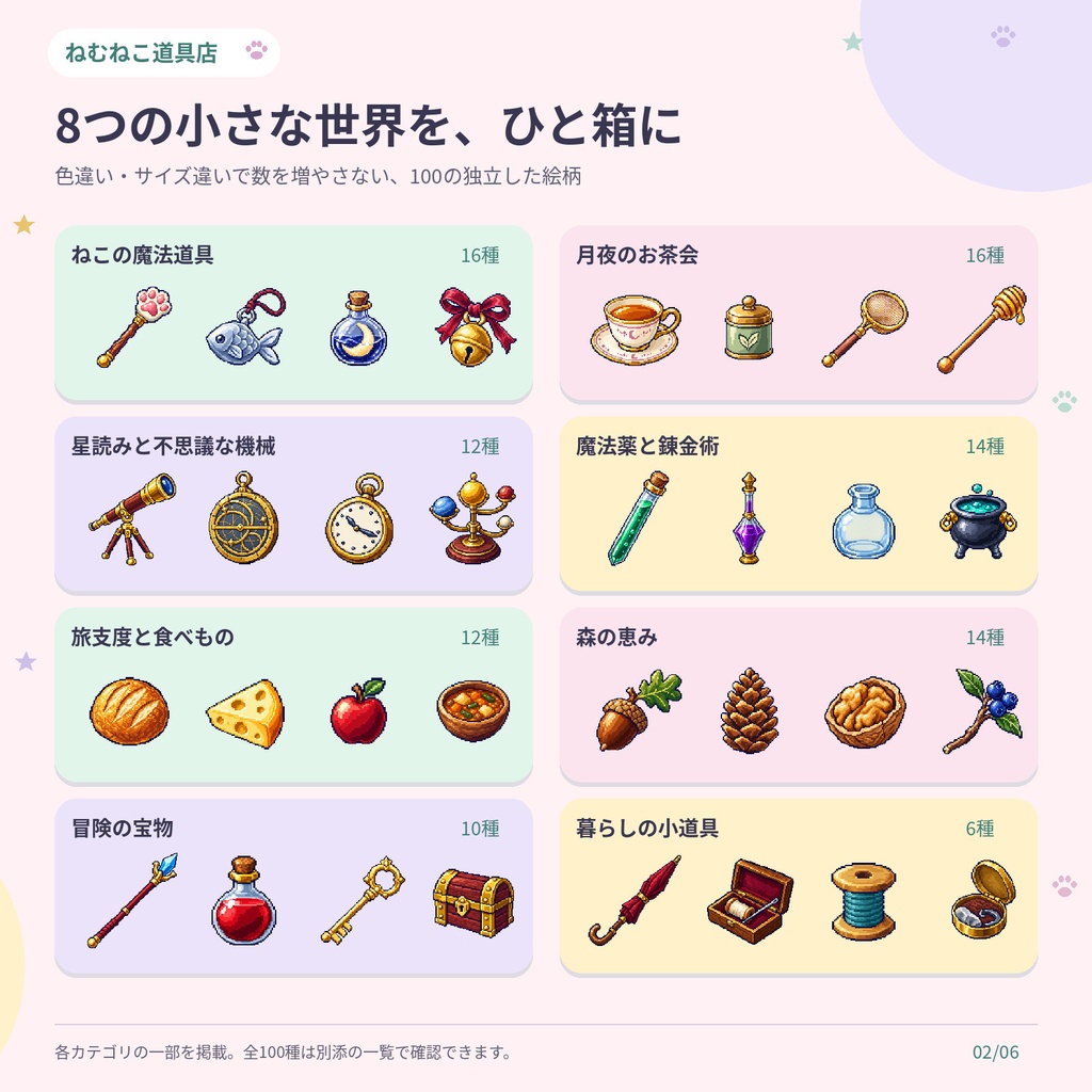 RPGアイテム素材100種|はじめての宝物セット【透過PNG・商用利用可】