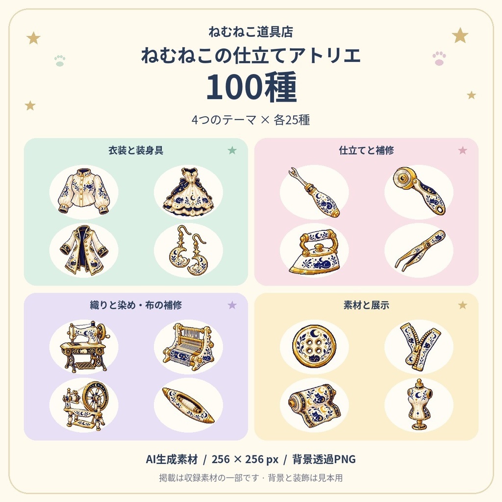 RPGアイテム素材100種|仕立てアトリエ【透過PNG・商用利用可】