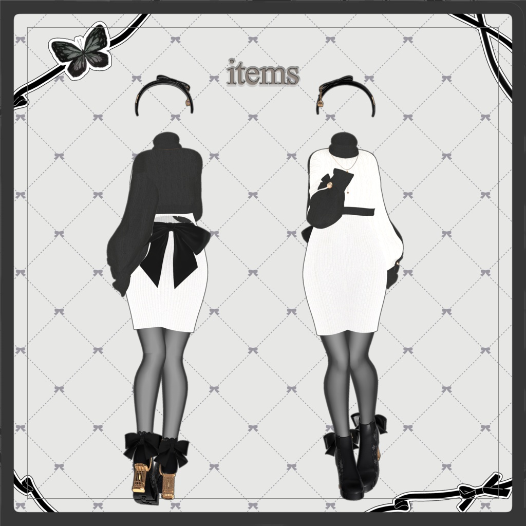 【期間限定セール】 Papilveil 【VRChat向け衣装/9アバター対応】