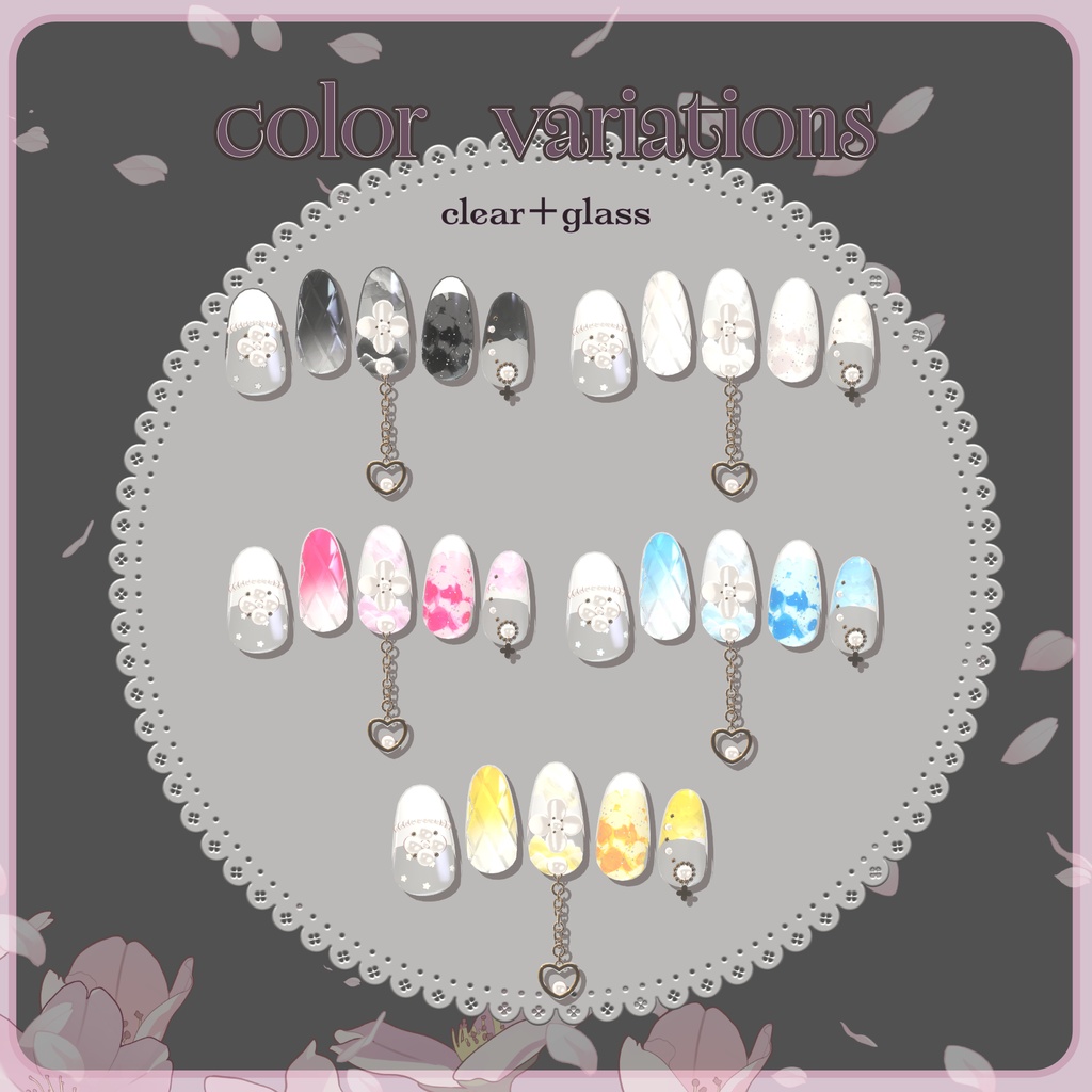 【無料版有】 Bloomyra 【VRChat向けネイルチップ/12アバター対応】