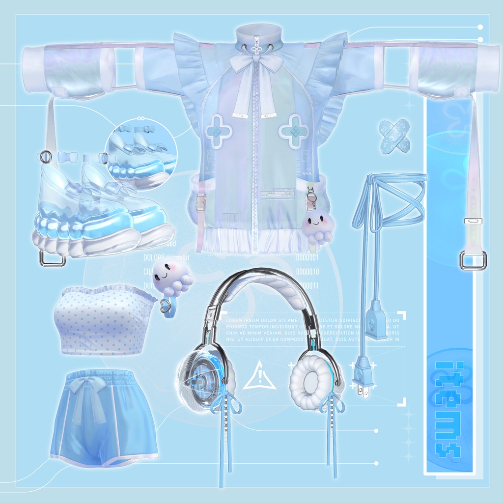 【期間限定50%OFFセール中】🪼Mimele【VRChat向け衣装/14アバター対応】
