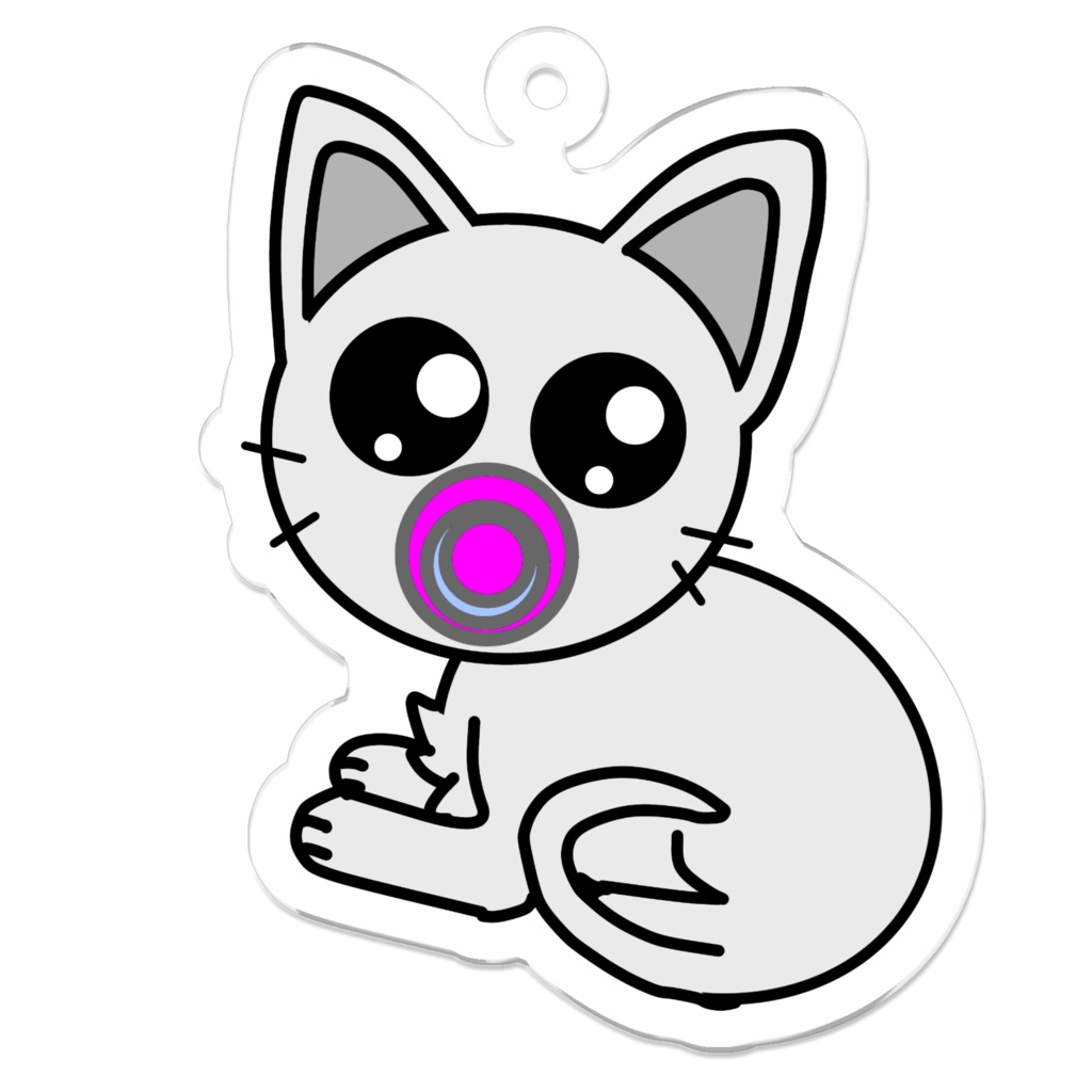 ベビにゃんアクリルキーホルダー50mm✕50mm