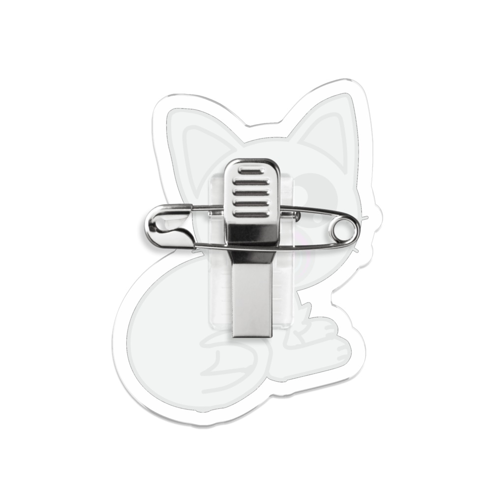 ベビにゃん アクリルバッジ - 50 x 50 (mm)