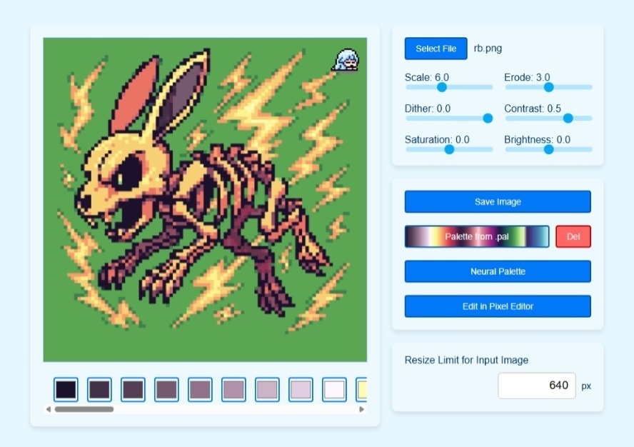 ドット変換ソフト「NeSprite」
