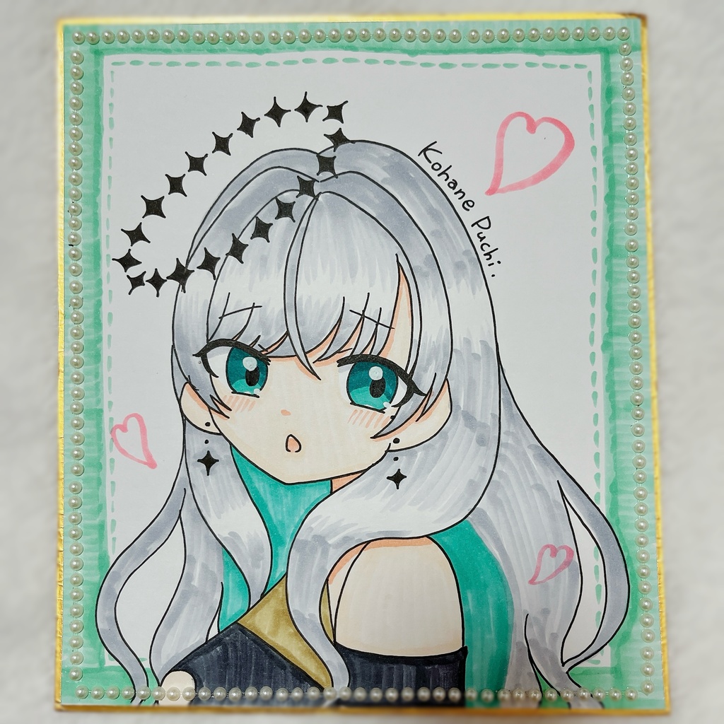 直筆イラスト色紙