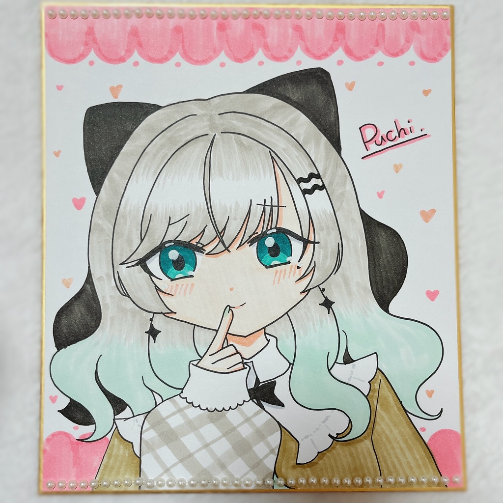直筆イラスト色紙