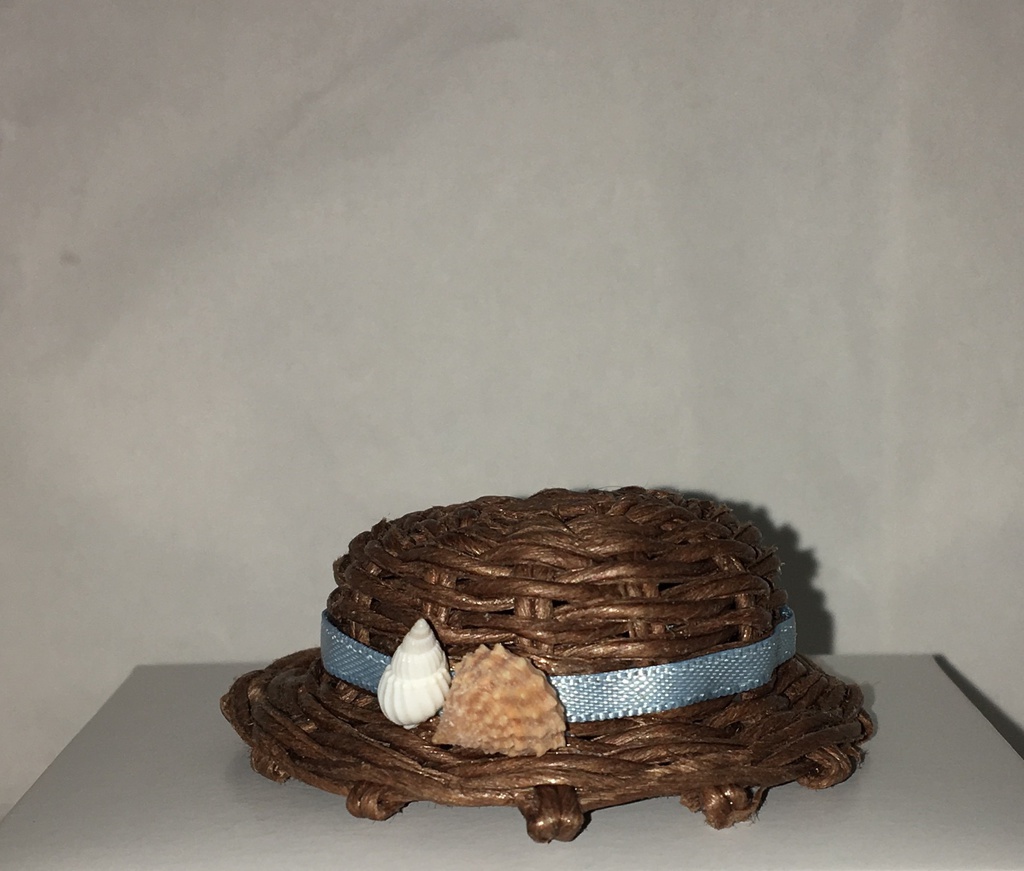 カンカン帽子(貝がら/茶色)