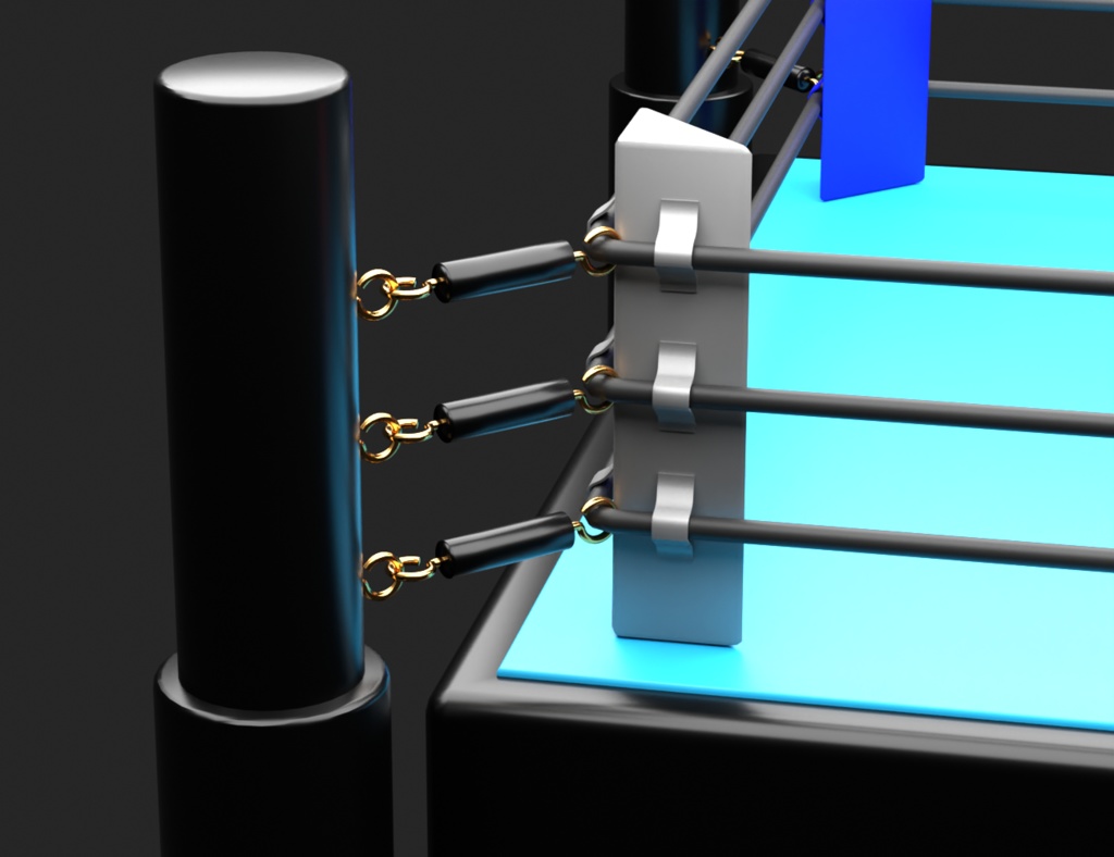 【3Dモデル】プロレスリングのリング