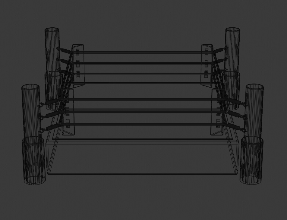 【3Dモデル】プロレスリングのリング