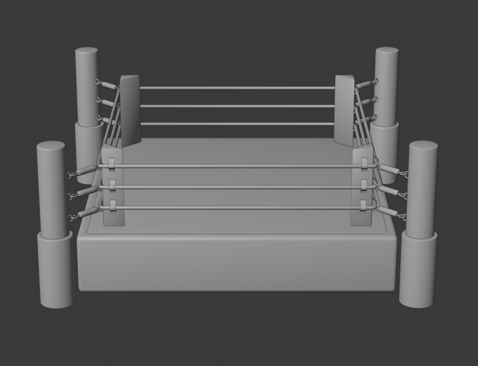 【3Dモデル】プロレスリングのリング