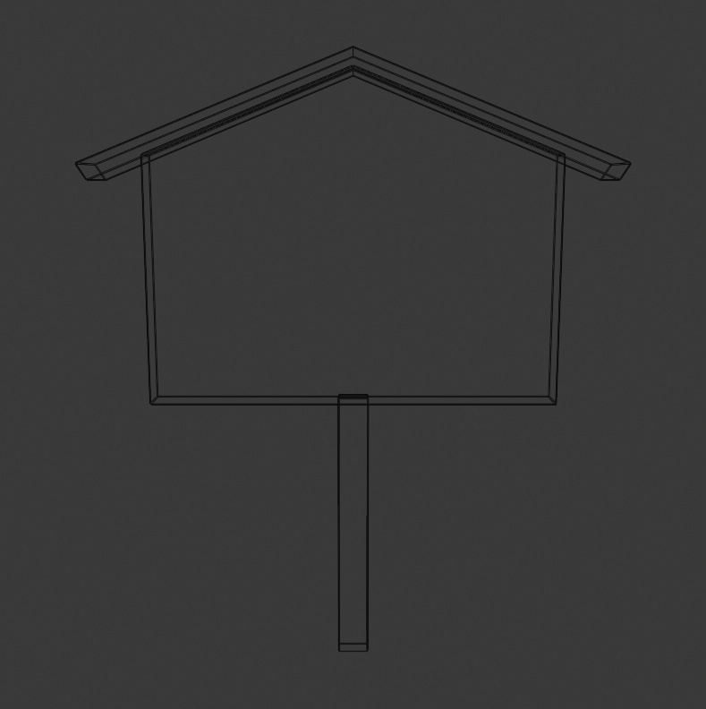 【3Dモデル】江戸時代の立て札(高札)