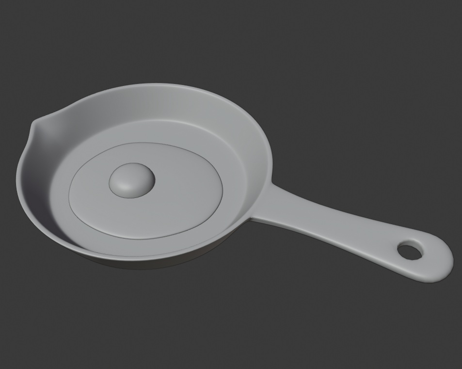 【3Dモデル】スキレットと目玉焼き