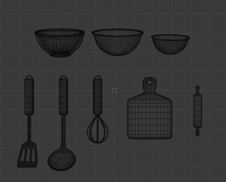 【3Dモデル】キッチンツール各種