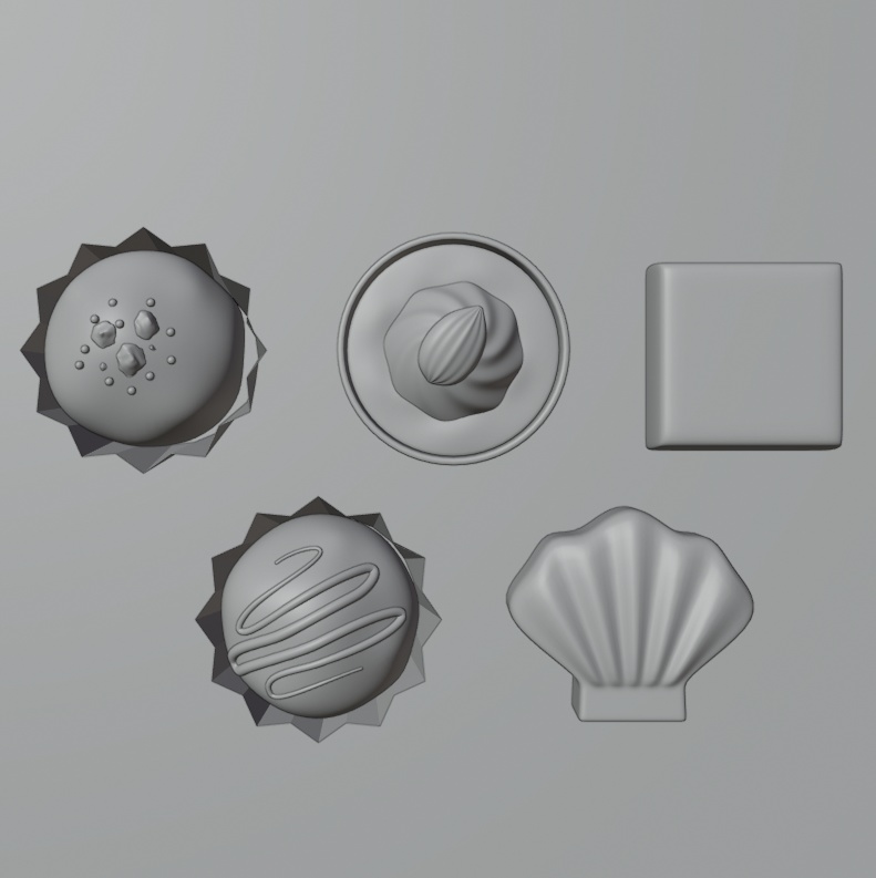 【3Dモデル】チョコレートセット