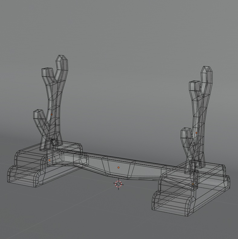 【3Dモデル】刀掛け