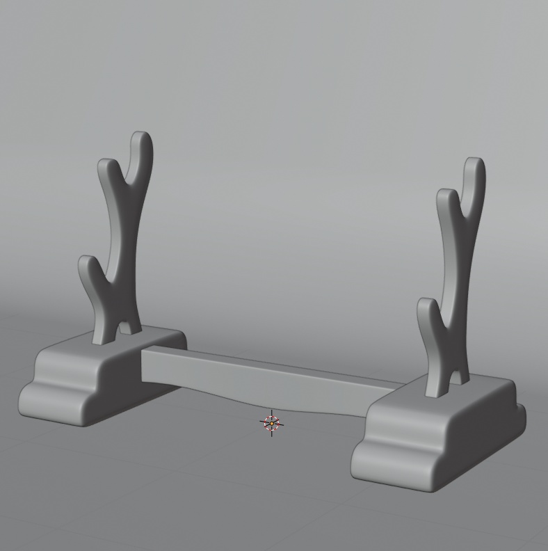 【3Dモデル】刀掛け