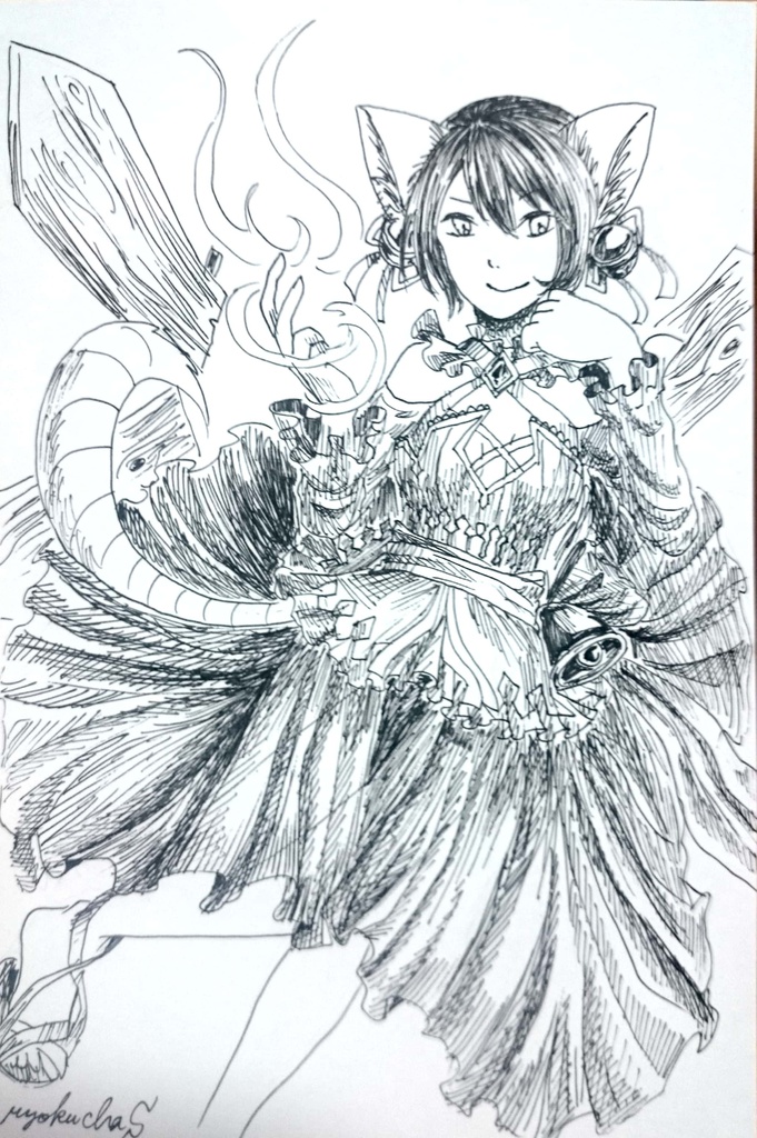【原画一点物】ポストカード（真火香[不思議の国]）