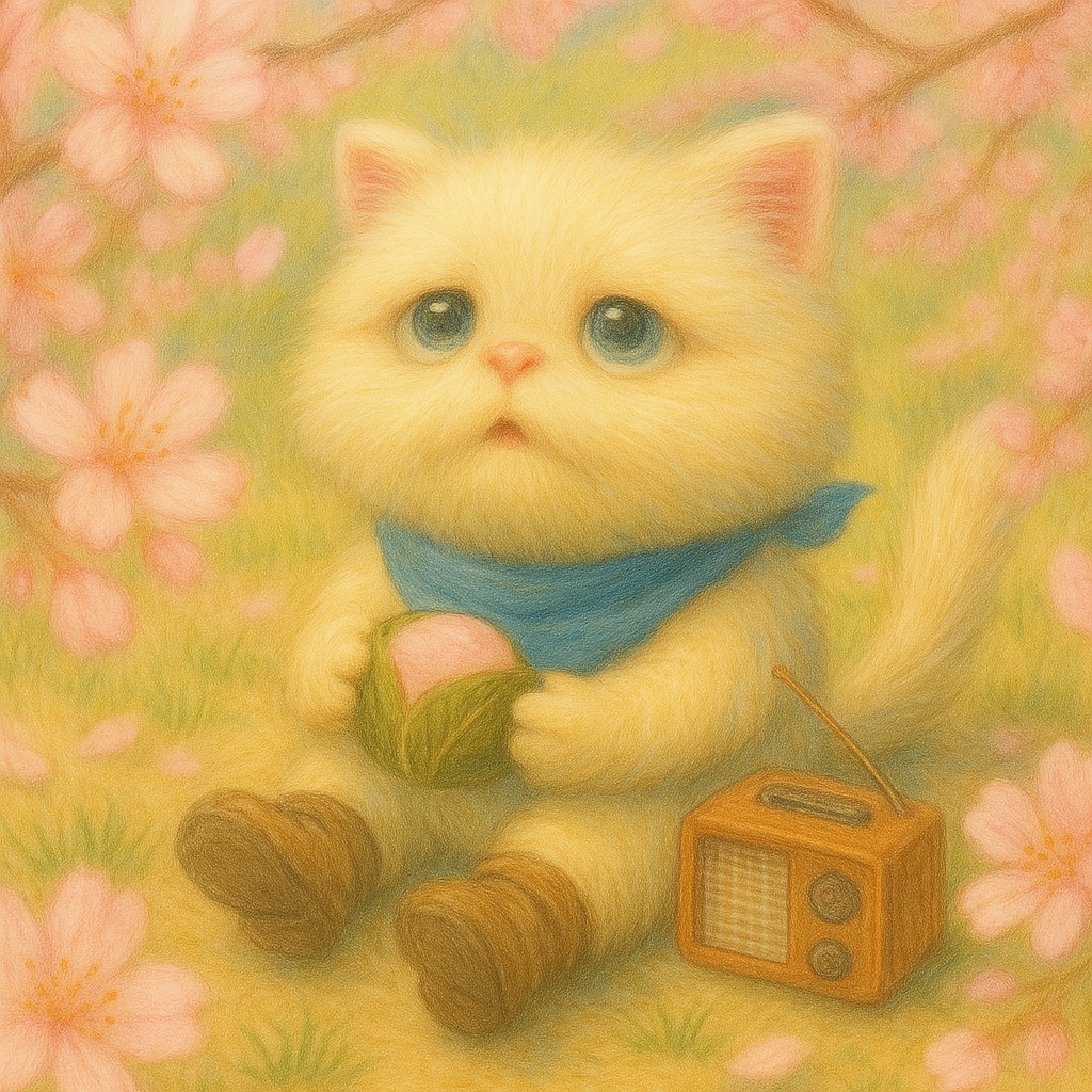 【無料素材】11枚セット桜下でとモフカワ猫トロ吉（無料素材）