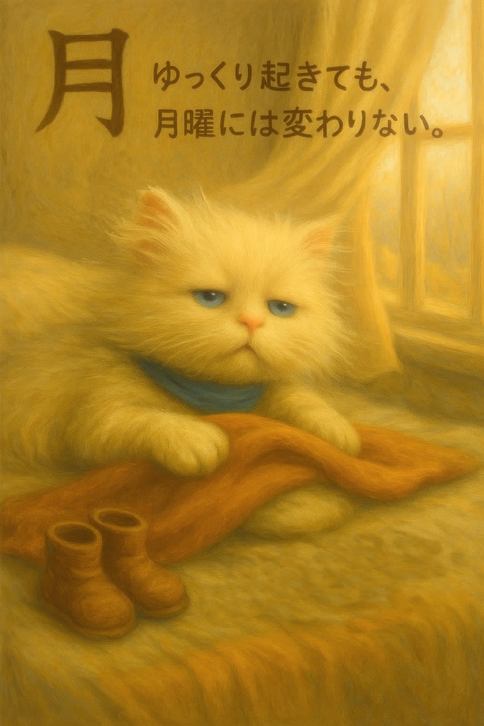 【待ち受け】トロ吉のゆるっと1週間カレンダー7枚セット【曜日イラスト素材】