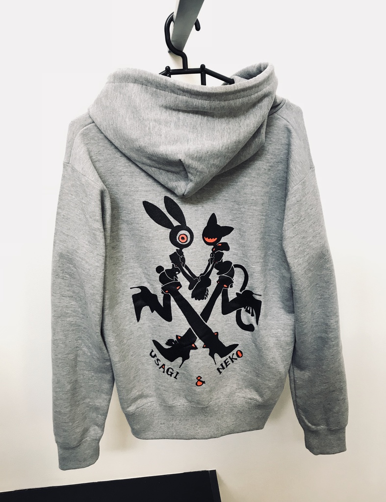 うさ君ねこ君パーカー（Sサイズ）