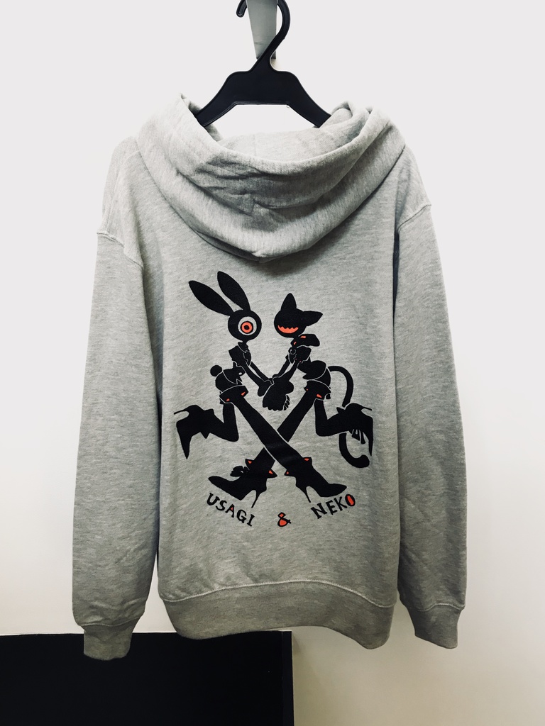 うさ君ねこ君パーカー　Mサイズ