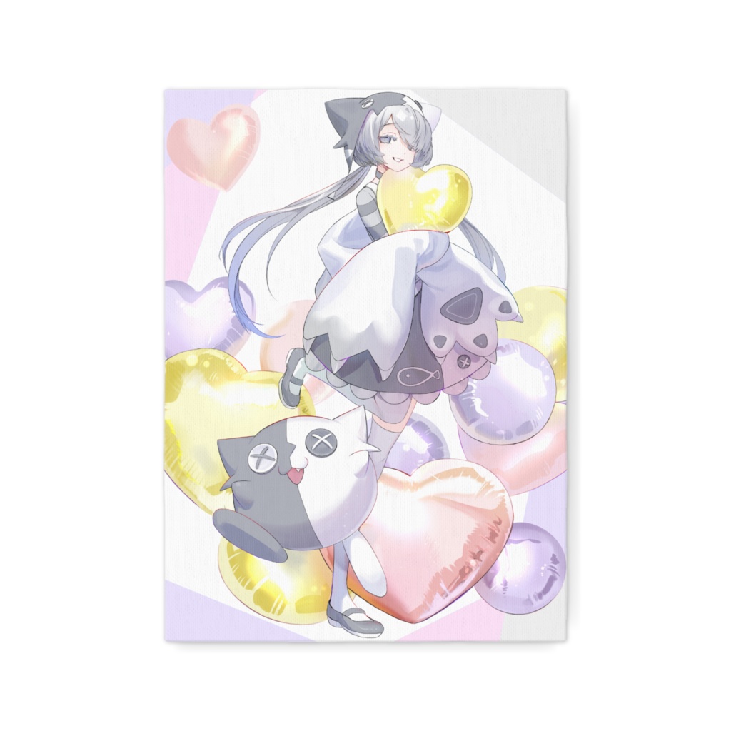 【1周年記念】めちゃかわキャンバス【24cm ×33cm】