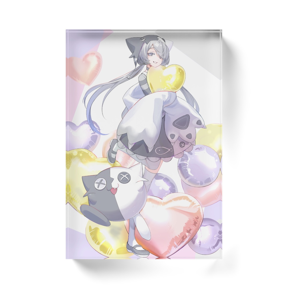 🌟🩶【1周年記念】めちゃかわアクリルブロック【背景クリアorホワイト】