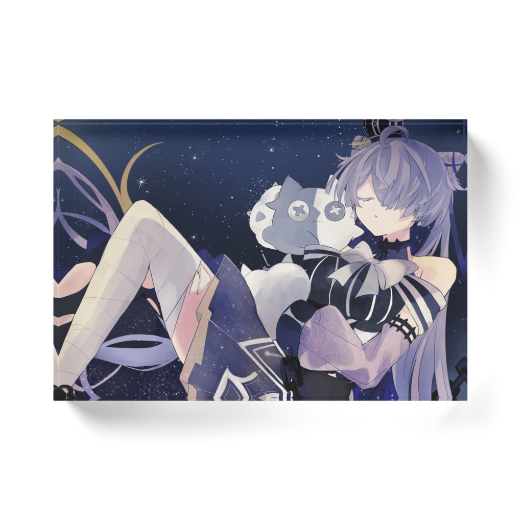 🌟🩶【アクリルブロック】星空すやすやマヨ【ホワイト】