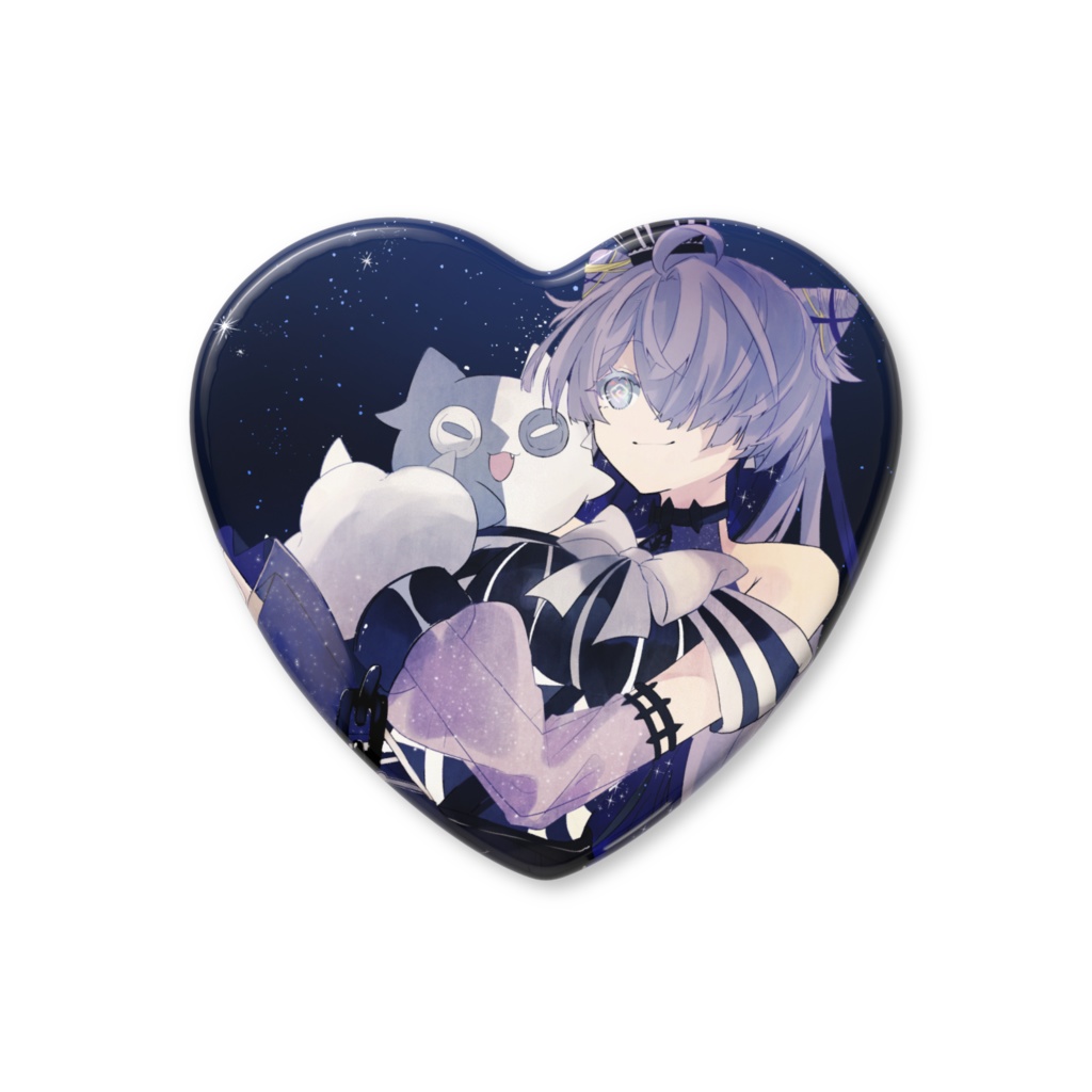 【ハート型缶バッチ】星空マヨ